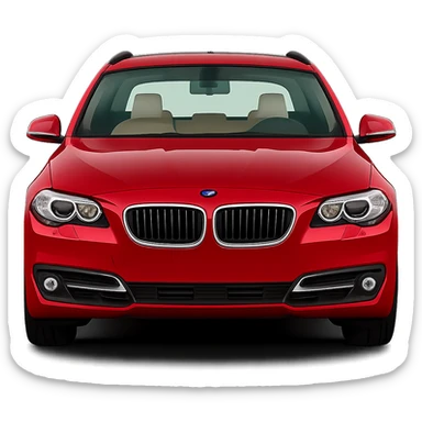 Make the car red, keep the original style, no background. sticker