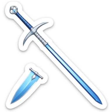 Frost Edge — blue blade + silver hilt sticker