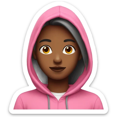 Femboy with pink hoodie sticker