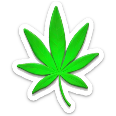 420 hemp leaves Rave party dancing neon smoking sticker