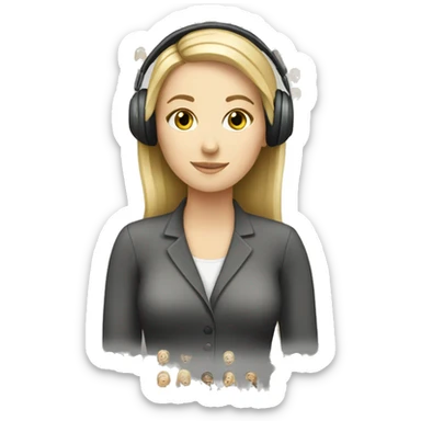 white Girl support operator sticker