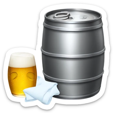 Beer keg with diapers  sticker