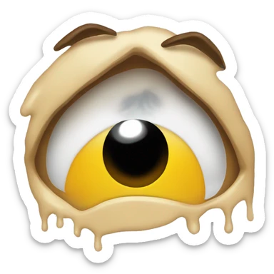 Smeared eyes crying  sticker