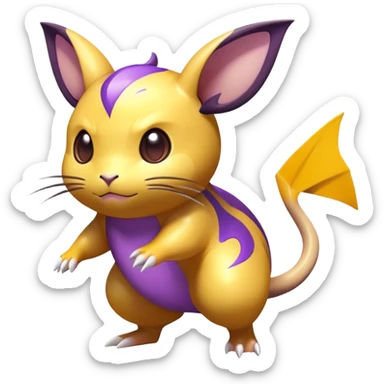 Shiny purple Raichu  sticker