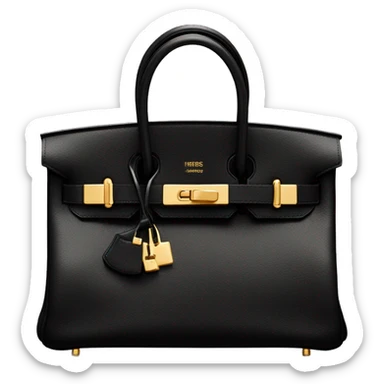 Hermès Birkin Bag black with gold hardware  sticker
