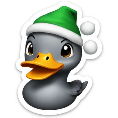 christmas duck sticker
