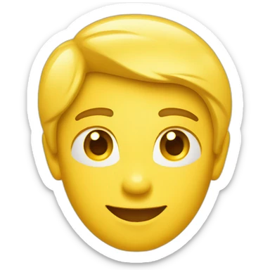 yellow, 2D, 1 Emoji in the center sticker