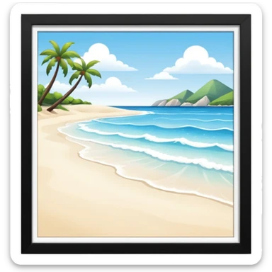 playa sin marco sticker