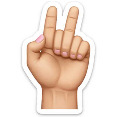 light brown hand in a fist with pinky finger raised sticker