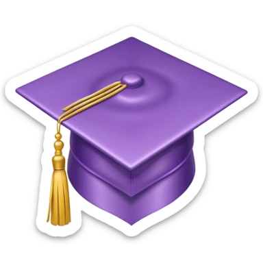 lilac graduation cap sticker