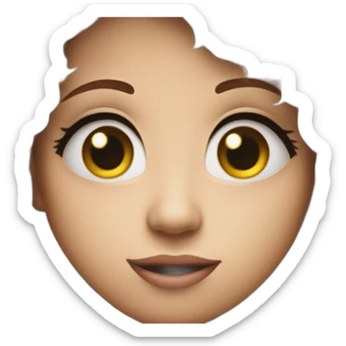 On face a smile but with lots of tears in eyes sticker