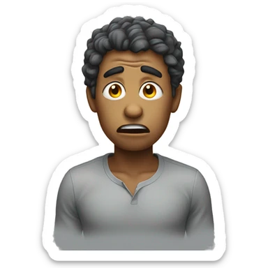 Person expressing frustration sticker