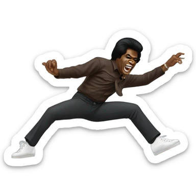 James Brown breakdancing sticker