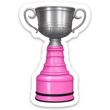 pink stanley cup with a pink bow on the handle sticker
