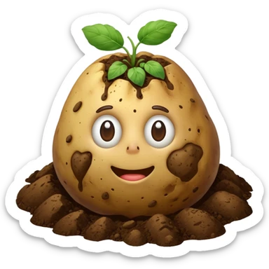 Potato in ground sticker