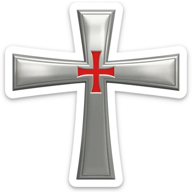 White knights templar cross sticker