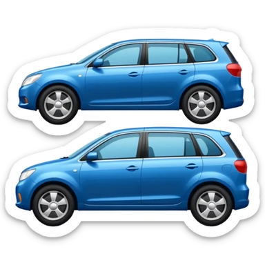 carro familiar de lado  sticker