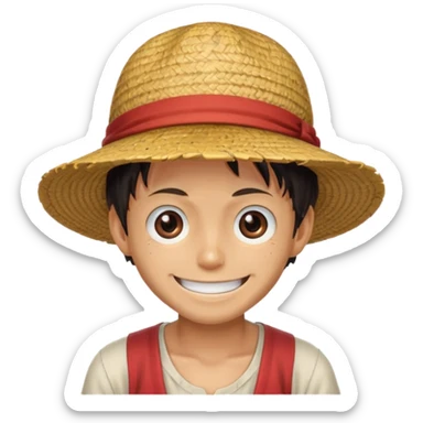 Straw hat luffy sticker