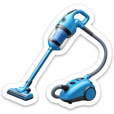 blue cordless vacuum sticker