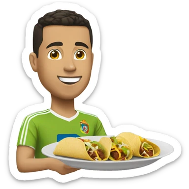 Ronaldo qui mange un tacos  sticker