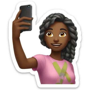 girl taking selfie indoors sticker