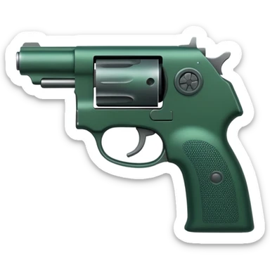pistol dark green sticker