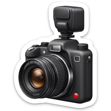 black aesthetic camera sticker