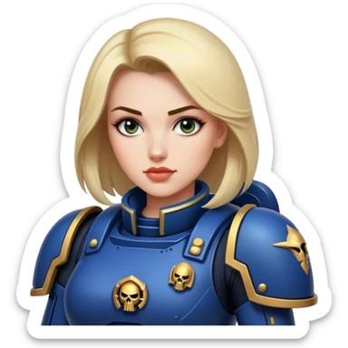 Stunning woman , space marine,  sticker