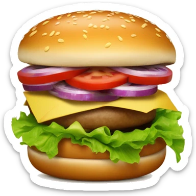 Hamburguesa comiéndose un plátano  sticker