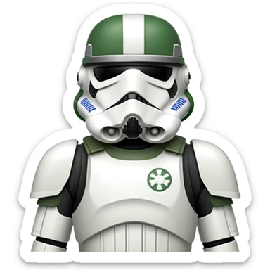 Stormtrooper wearing green beret sticker