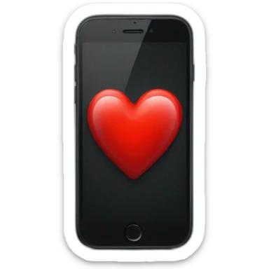 iphone red heart sticker