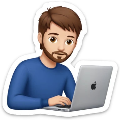 SCOTTISH MAN WITH STUBBLE PRODUCER ON LAPTOP  sticker