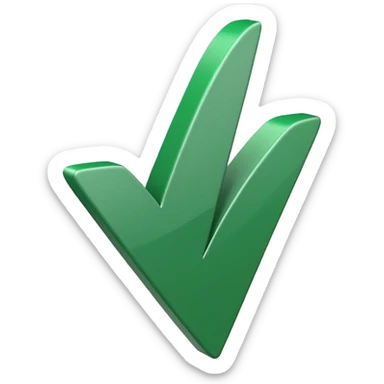 green check mark no circle sticker
