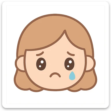 sad girl emoji sticker