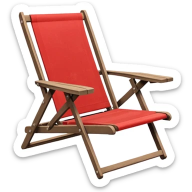 red beach chair sticker