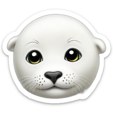 white baby seal sticker