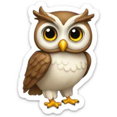Owl intellectually smart and well connected Real estate sticker