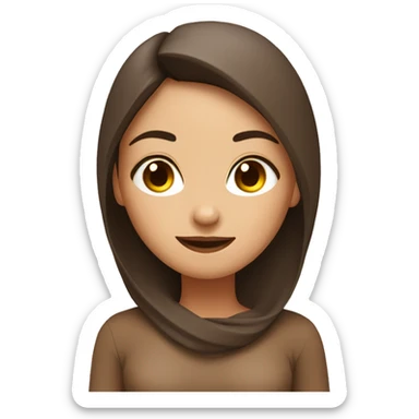 Brunette yoga girl in brown clothes sticker