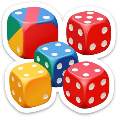 board game dice for group play with other persons sticker