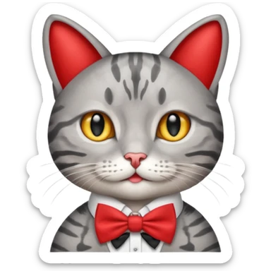 Cat with a bow tie  sticker