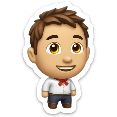 Toro diciendo hola sticker