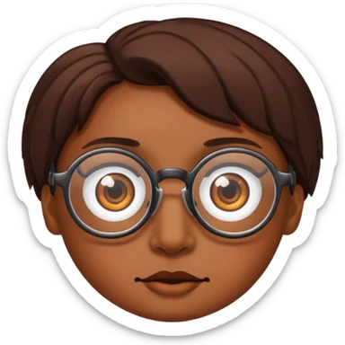 just eyes with glasses, no faces sticker