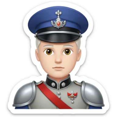 Ice Guard – silver pauldrons,Royal Soldiers. sticker