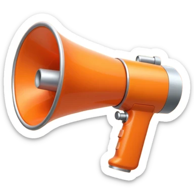 megaphone projecting sound sticker