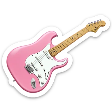 Pink fender Stratocaster sticker