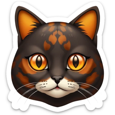 dark tortoiseshell cat sticker