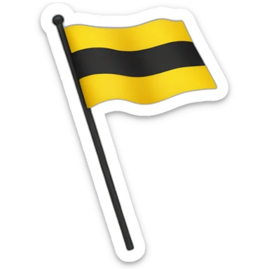 Drapeaux avec une bande jaune et une bande noir sticker