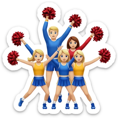 Cheer stunt sticker