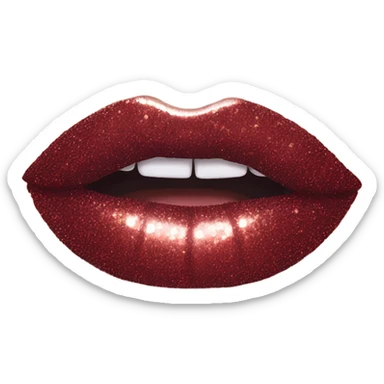 Sparkly lipstick sticker