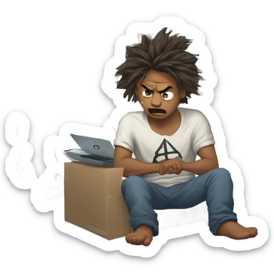 incel degen trader on bitcoin price lack of sleep sticker